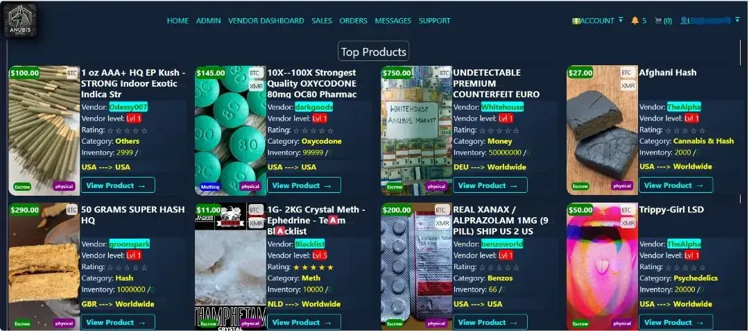 Anubis Marketplace Cover - Darknet Market Platform